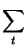 $\displaystyle \sum_{t}^{}$